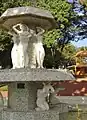 Luminous fountain in Largo São João