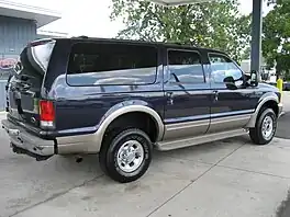 2001 Ford Excursion Limited, rear view