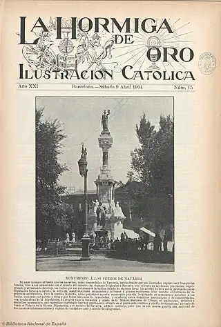 monument to fueros, Pamplona