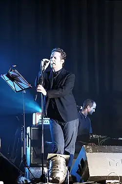 Adolfo Luxúria Canibal performing with Mão Morta 4 August 2005