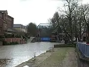 The River Foss Barrier (closed), viewed from the north (Castle Mills Basin)53°57′11″N 1°04′44″W﻿ / ﻿53.95295°N 1.078769°W﻿ / 53.95295; -1.078769