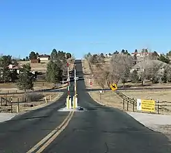 Looking north along South Richfield Street in Foxfield