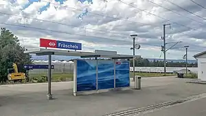 Covered shelter on platform