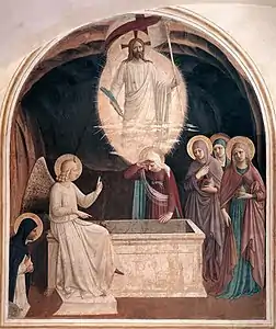 Women at the empty tomb, by Fra Angelico, 1437–1446