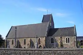 The church in Courvaudon