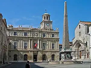 The Hôtel de ville and Place Republique in Arles (1675)