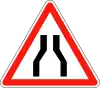 Road narrows