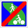 End of pedestrian and cycle route