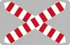 Level crossing without gates (single track)