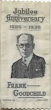 silk portrait of a man wearing spectacles