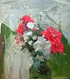 Flower Study, oil on canvas