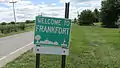 Frankfort corporation limit sign.