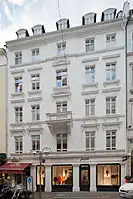 Kaiserhofstraße 13, former offices of the Banque Générale du Luxembourg. Built 1879. Neo-Renaissance building in the Neoclassicist tradition. The building is under cultural heritage protection.