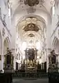 Interior of the Franziskanerkirche in Überlingen, with high altar by J. A. Feuchtmayer