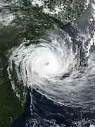 25 February: Freddy moving over Mozambique.