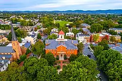 Downtown Frederick's City Hall in 2022