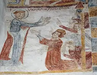 Fresco at the Church of St Vigor de Neau.