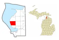 Location within Emmet County