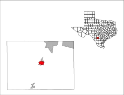 Location of Pearsall, Texas