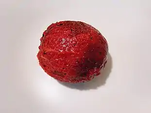 A peeled fruit