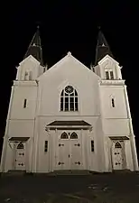 View of the church at night