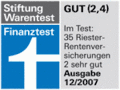 Logo of the magazine Finanztest, landscape format, narrow