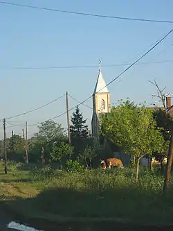 The St. Vendelin abbot Catholic Church.