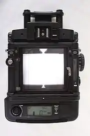 Fuji GX680III Professional viewfinder-mask in landscape-position with Focusing-Screen B