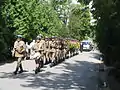 Funeral ceremony at the cemetery