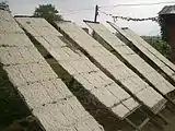 Freshly made noodles drying in the sun in Futu, Huangshi Municipality