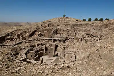 Image 60Some henges at Göbekli Tepe in Turkey were erected as far back as 9600 BC, predating those of Stonehenge, by over seven millennia. (from History of Asia)