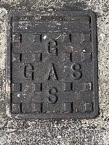 Image 138Manhole for domestic gas supply, London, UK (from Natural gas)