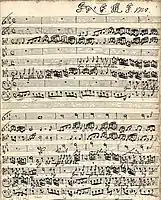 The first page of the score of Christoph Graupner's cantata Herr du machst dein Werk lebendig (GWV 1113/18)