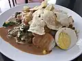 Gado-gado, vegetables in peanut sauce.