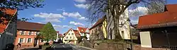 Downtown Gaiberg with City Hall and the Protestant Church