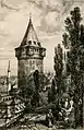 Galata Tower by Augustin François Lemaître [fr], 1840