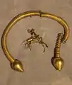 Northern Gallaeci torc (Artabri type with "pear" terminals), showing construction, and decoration of the hoop