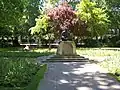 Statue of Mahatma Gandhi, Tavistock Square from the east