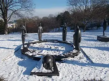 Garden of Philosophy on the side of Gellért hill Budapest, created “for a better mutual understanding” by Nándor Wagner.