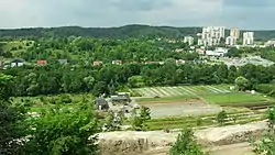 View of Brętowo with Niedźwiednik on the right