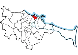 Location of Nowy Port within Gdańsk