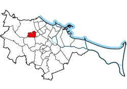 Location of VII Dwór within Gdańsk