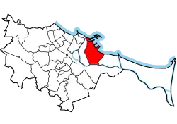 Location of Stogi within Gdańsk