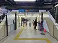 Fare gates at the entrance