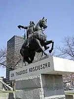 Copy of Marconi's Kraków monument to Kościuszko, in Detroit, Michigan