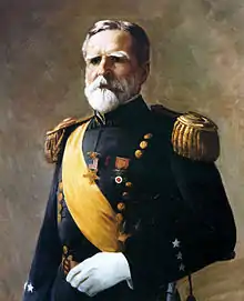 Similarity with U.S. General John C. Bates's uniform.