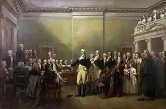 General George Washington Resigning His Commission (event 1783, painted 1824)