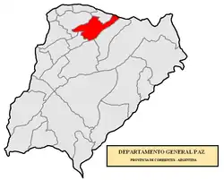 location of General Paz Department in Corrientes Province