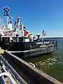 The T/S General Rudder pierside at the Texas A&M Maritime Academy in Galveston, Texas