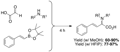 PBM coupling to synthesize amino acid with HFIP solvent